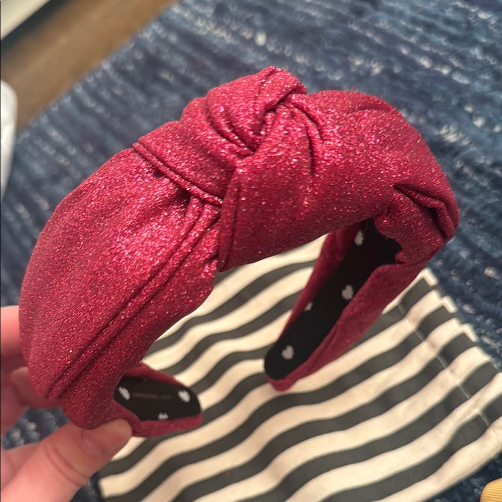 Lele Sadoughi pink glitter Headband